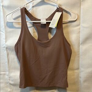 Brown Racerback Tank Top